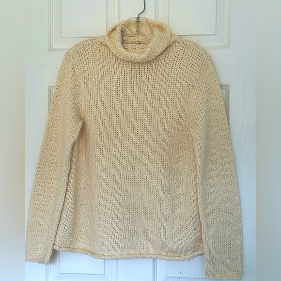 Eileen Fisher Cozy Cream Knit Sweater Small - Picture 1 of 7